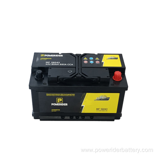 12v 80ah 58043 mf lead-acid car starting battery